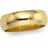 18K Yellow Gold Half Round Band - 5mm - B000OXC4ZW