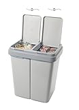 Alpfa Müllbehälter 2 x 30 L Duo Bin grau / granit..