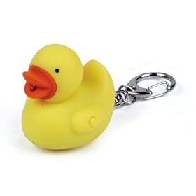 Kikkerland KRL07TC Duck LED Keychain with Sound