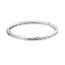 Sterling Silver Twisted Bangle Bracelet