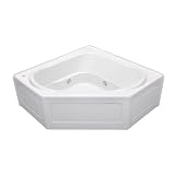 Jacuzzi K717959 Capella 55 Whirlpool Bath with Integral Skirt, White