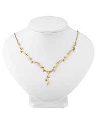 24K Gold-Plated Sterling Small Branch Necklace - 16 Inches