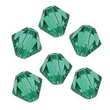 Swarovski Crystal #5301 4mm Bicones Light Emerald (50)