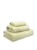 Flor De Algodón Set Toalla 3 Uds. 400 gr Beige 30X50+50X100+100X150 cm