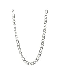 Sterling Silver Silver Bracelet Bracelet 25" Ss Ridged Oval Link Necklace High Polish