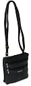 Zinger Leather Cross Body Bag With Zips - Black