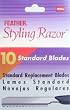 FEATHER Styling Razor Standard Blades (Quantity:10 Blades)