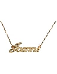 Name Necklaces Joanne - Personalized Necklace Gold Plated 18K, Belcher Chain, 2mm Thick