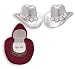 Western Crystal COWBOY HATS EARRINGS in Burgandy Cowboy Hat Gift Box