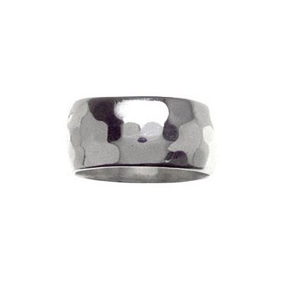 Sterling Silver Hammered Band Ring