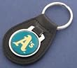 Oakland Athletics Leather Keychain