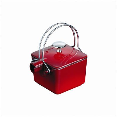 Square .75 qt. Kettle Teapot in Cherry Square .75 qt. Kettle Teapot in Cherry