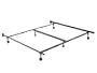 King, California King or Queen Metal Bed Frame with Rollers