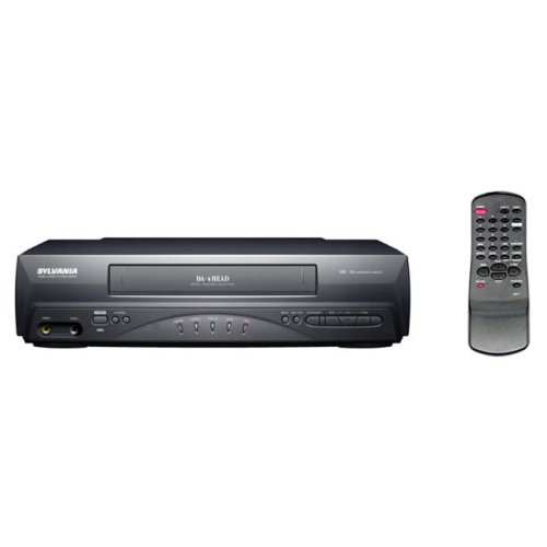 Sylvania 6240VE 4-Head VCR with Remote and Front AV Input (Audio/Video Input)