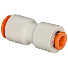 SMC KQ2H05-07A PBT Push-to-Connect Tube Fitting, Reducing Coupler, 3/16" x 1/4" Tube OD