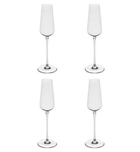 4 Autograph Flute Glasses