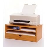 Printer Station & Office Organizer-Honey Finish (Honey) (8