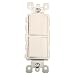 Leviton 5643-W 15 Amp, 120/277 Volt, Decora Brand Style 3-Way / 3-Way AC Combination Switch, Commercial Grade, Grounding, White