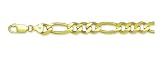 14K Yellow Gold Figaro Bracelet, 9.7mm, 8