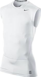NIKE Herren ärmelloses T-Shirt Pro Combat Core Compression 2.0, White/Cool Grey, L, 449791-100