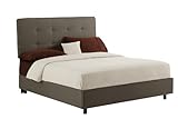 IMAGE OF Skyline Furniture Tufted Bed in Premier Pewter