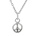 Sterling Silver Childrens Peace Sign Necklace