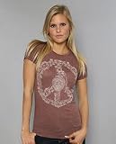 Obey The Obey Peace Wreath T-Shirt in Mahogany,T-shirts for Women