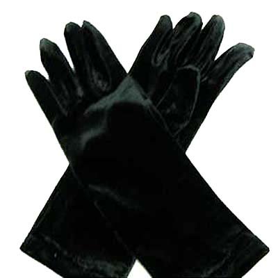 Glamorous Black Velvet Warm & Dressy Stretch Gloves