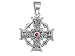 Produkt-Bild: Keltisches Kreuz mit Zirkonia Anh&auml;nger Silber Schmuck Keltenkreuz
