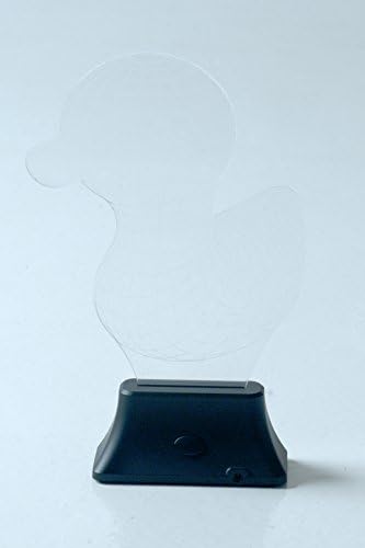 3D Glow LED Lamp - Kids Room Duck Art Sculpture Lights Up in Different Colors and Produces Unique Lighting Effects and 3D visualization - Amazing Optical Illusion