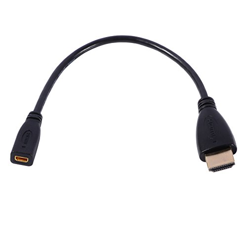 Smays HDMI Male to Micro HDMI Female Adapter Cable for Tablet, Cellphone (0.65 Feet = 20 Centimeters)