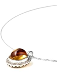 10.60 ct. t.w. Genuine Citrine and White Topaz Sterling Silver Pendant