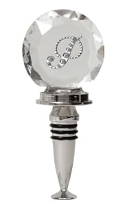 Rhinestone Monogram Bottle Stopper - P