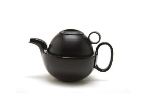 "The Tea Spot 20-oz. Automatic Tea Pot, Black."