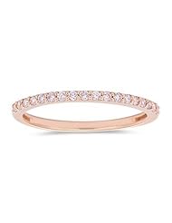 1/4 (0.21-0.27) Cts Natural Pink Diamond Ring in 10K Pink Gold