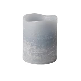 Enjoy Lighting 372621 Blue Distressed Ocean Water Scented Wax LED Pillar Candle, 3-Inch by 4-Inch by Enjoy Lighting