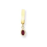 14K 6x4 Oval Bezel Genuine July/Ruby TummyToy