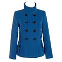 Red Herring-Blue funnel neck coat at Debenhmas