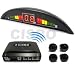 white Wireless Car reversing parking Four 4 rear sensors with Colour LED displayer