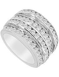 Diamond Row Ring 14K White Gold - 2.00 CT Diamonds