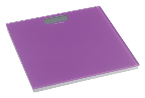 Wenko Tropic Purple 18857100 Bilancia pesapersone digitale, con display LCD grande, portata fino a 150 kg, vetro di sicurezza, funzionamento a pile, 30,5x2,5x30,5 cm, colore: Lilla Wenko Tropic Purple 18857100 Bilancia pesapersone digitale, con display LCD grande, portata fino a 150 kg, vetro di sicurezza, funzionamento a pile, 30,5x2,5x30,5 cm, colore: Lilla