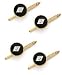 14K Gold Diamond and Onyx Tuxedo Shirt Stud Set