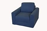 Fun Furnishings Chair Sleeper, Denim