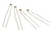 Decorative Gold Hair Pins - Set of Four (4)