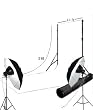 10ftx20ft Photography Seamless White Muslin Backdrop with lighting kit