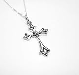 067. Silver Antiqued Wrap Centre Cross Pendant