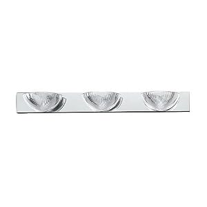 Sea Gull Lighting 4724-05 Oceanic Three-Light Vanity, Chrome Finish with Clear Ribbed... by Sea Gull Lighting