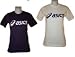 Logo Asics T-shirt combo/ double pack Femmes en bleu et blanc