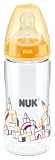 Produkt-Bild: NUK 10216102 First Choice+ Babyflasche aus PA 300 ml mit Anti-Colic-Trinksauger Silikon Gr&ouml;&szlig;e 2 M (6-18 Monate) f&uuml;r Milch, BPA frei, Farbe gelb
