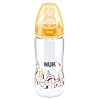 NUK 10216102 First Choice+ Babyflasche aus PA 300 ml mit Anti-Colic-Trinksauger Silikon Gr��e 2 M (6-18 Monate) f�r Milch, BPA frei, Farbe gelb